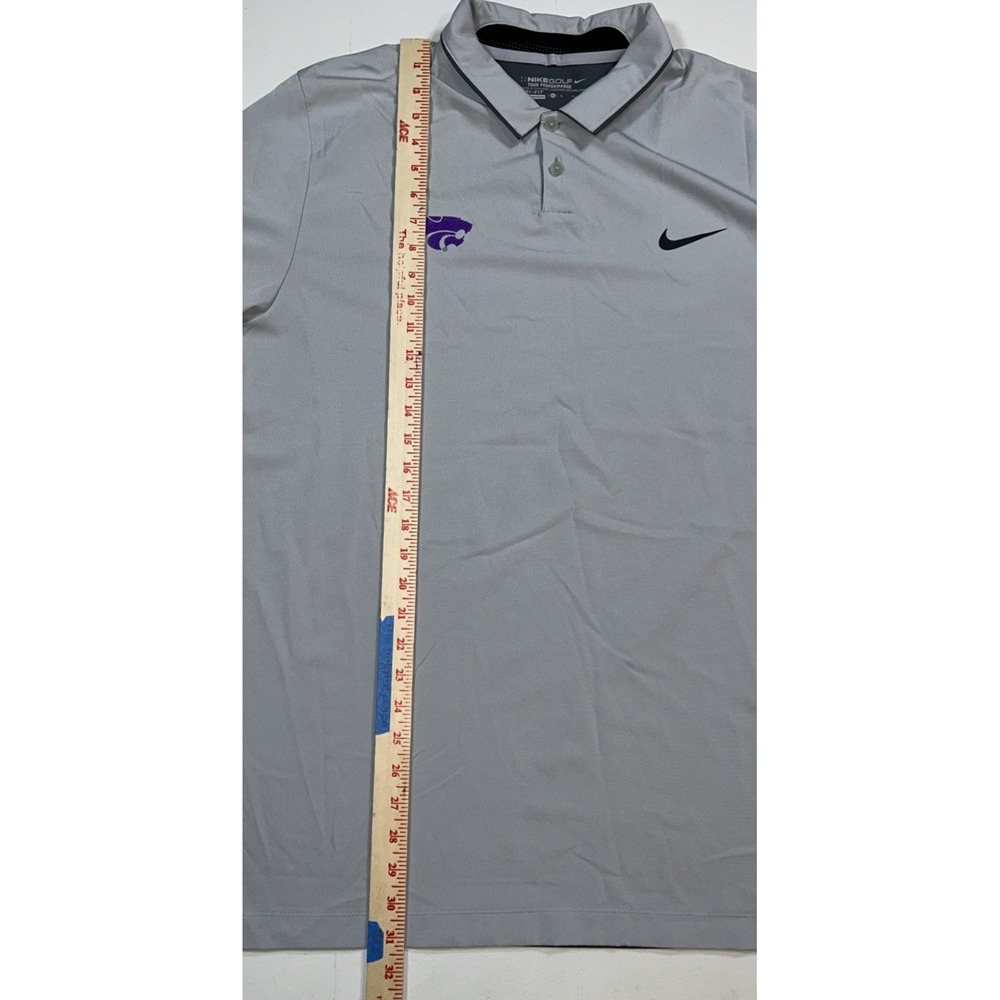 Nike Golf Tour Performance‎ Men's XL Kansas State Wildcats Polo 2 Tone Gray - Picture 4 of 8